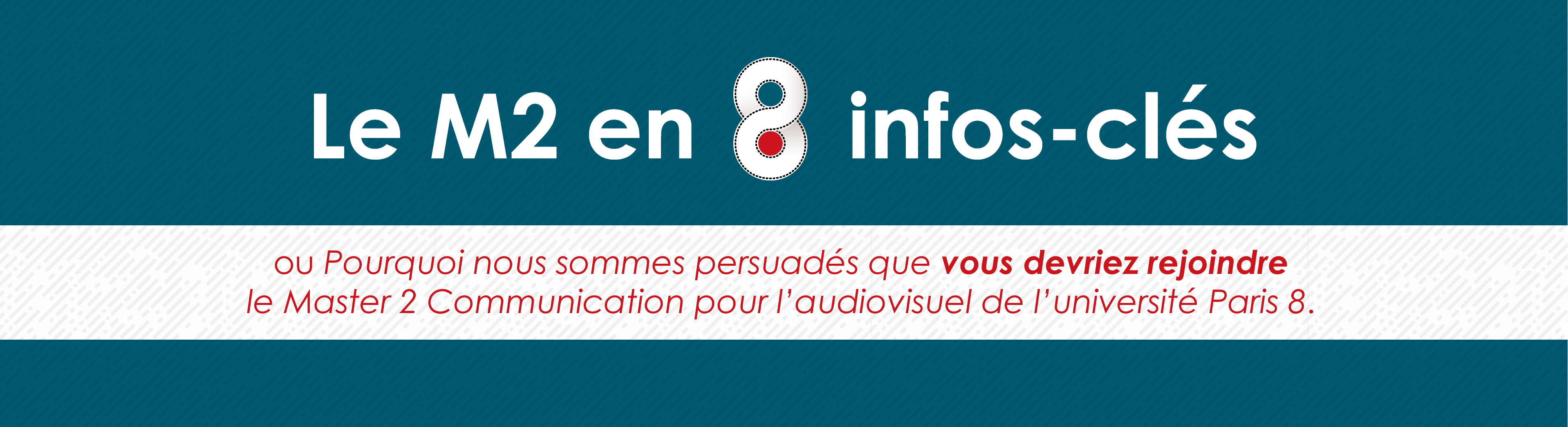Pourquoi rejoindre le Master 2 Industrie Audiovisuelle de Paris 8 - Header